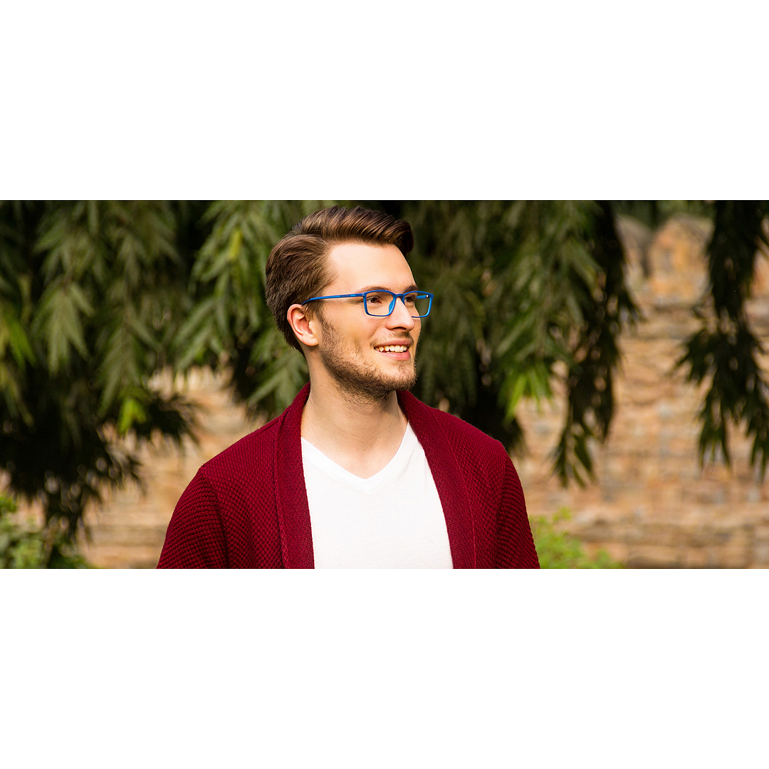 Lenskart Air Online Sky Blue Full Rim Rectangle right side