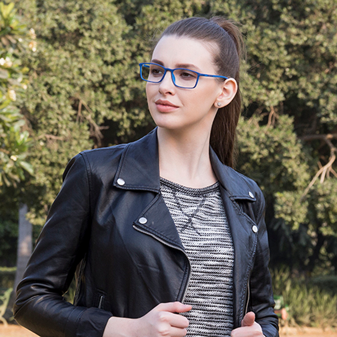 Lenskart Air Online Sky Blue Full Rim Rectangle right side