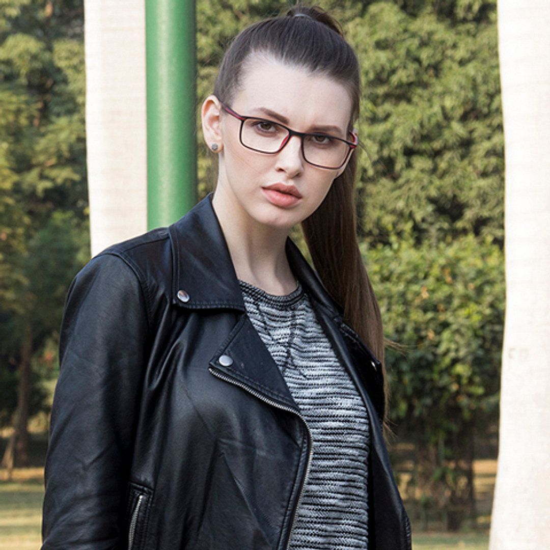 Lenskart Air Online Black Full Rim Rectangle left side