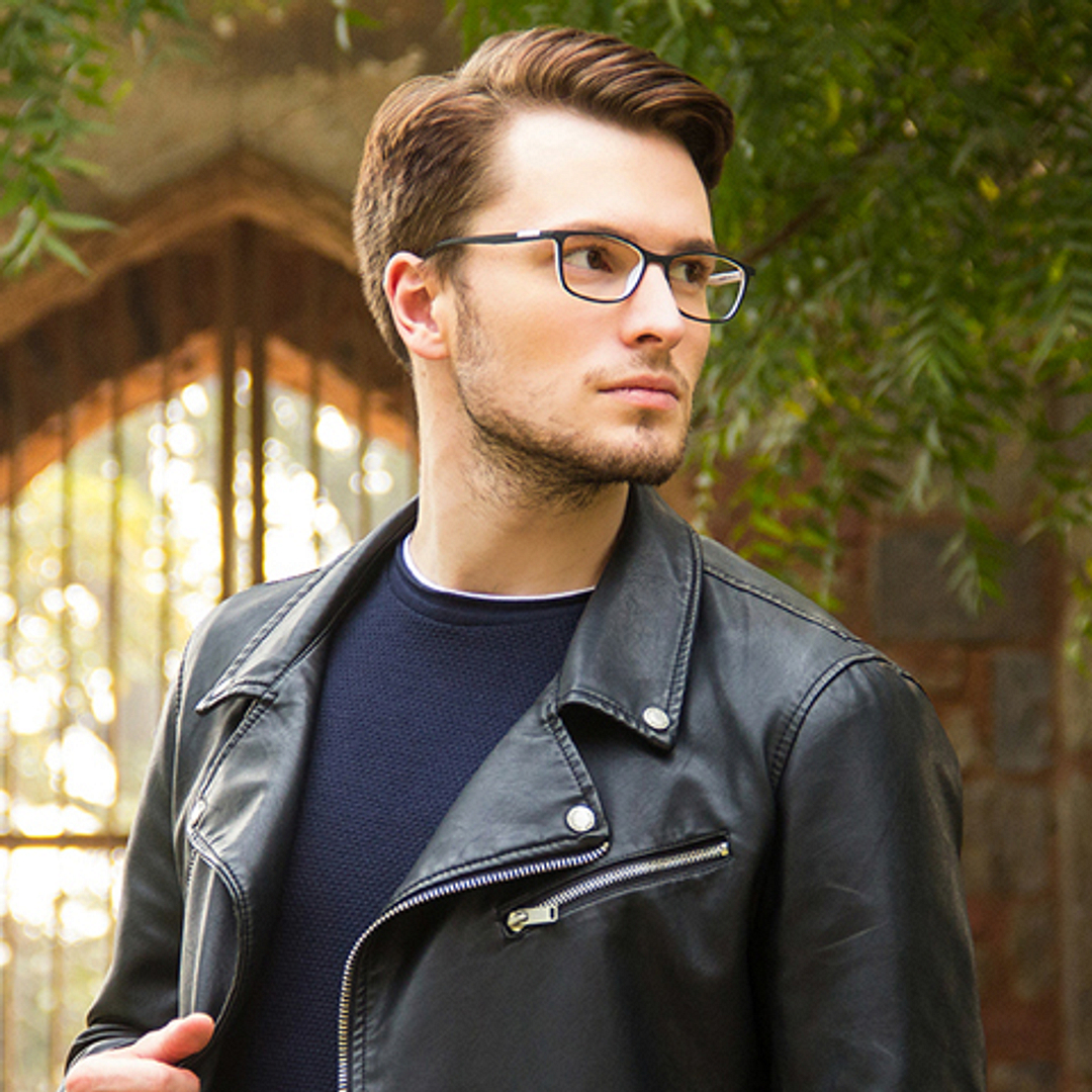 Lenskart Air Online Black Full Rim Rectangle left side