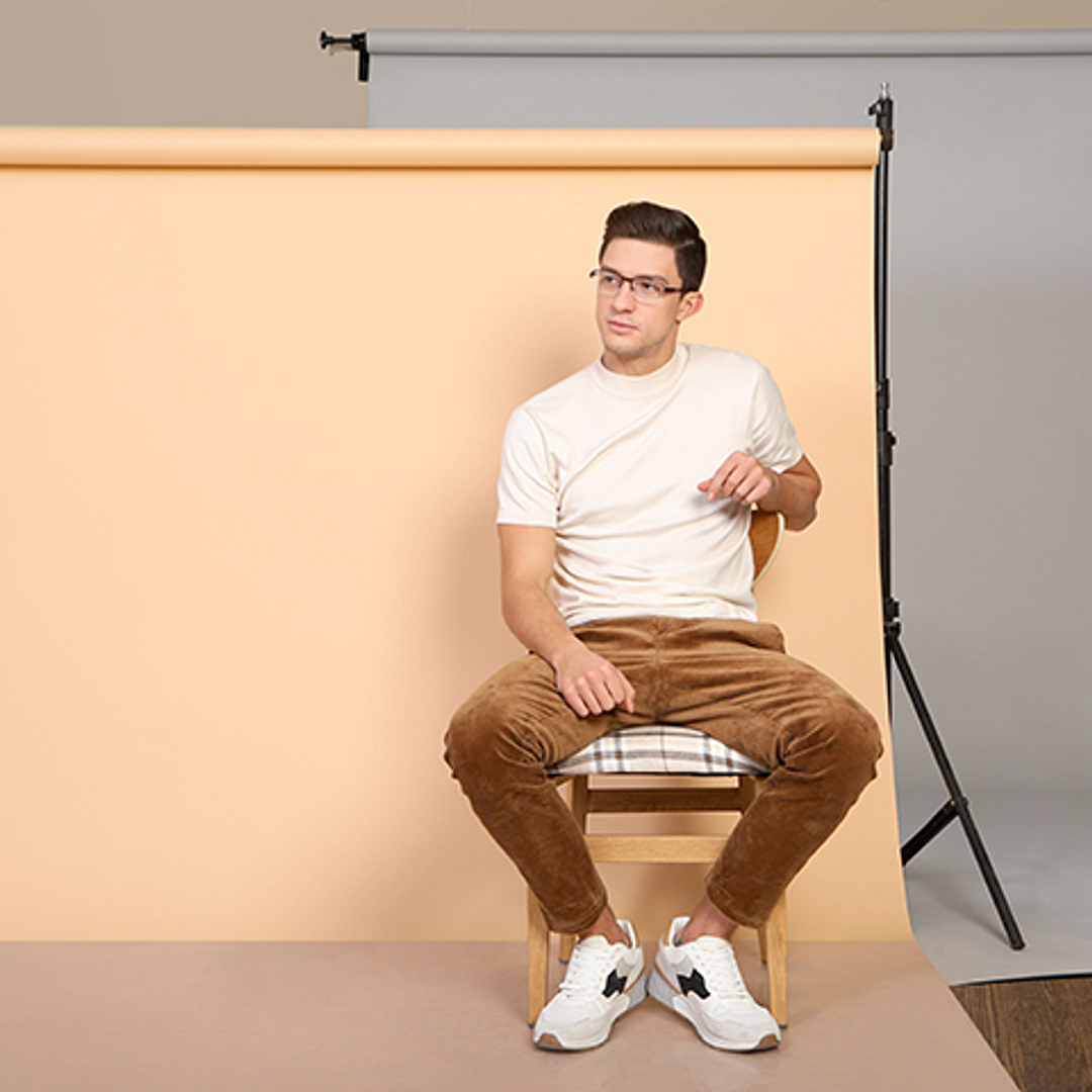 Vincent Chase Online Light Brown Half Rim Rectangle left side