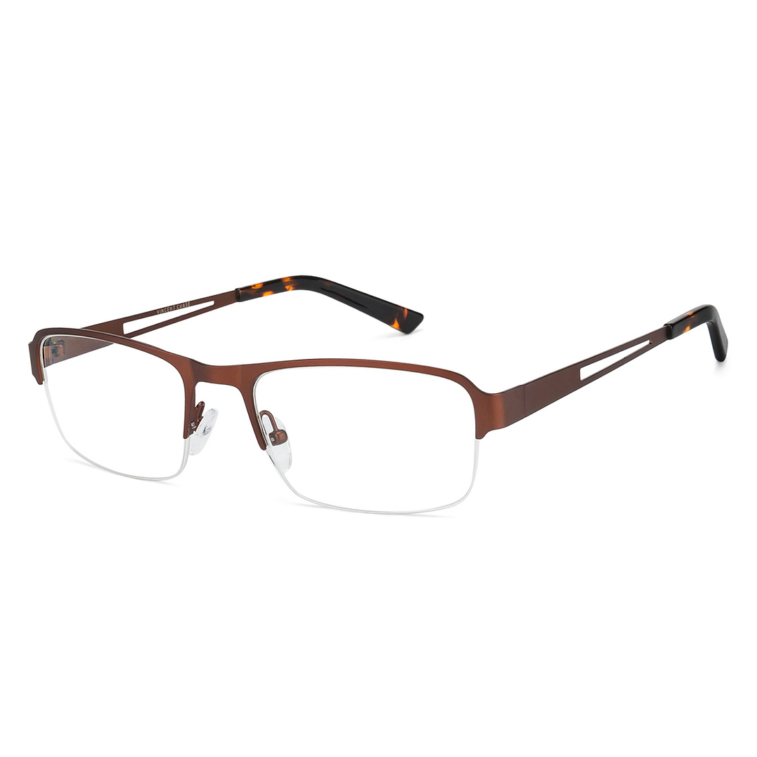 Vincent Chase Online Light Brown Half Rim Rectangle left side