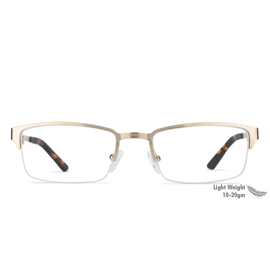 Vincent Chase Online Gold Half Rim Rectangle left side