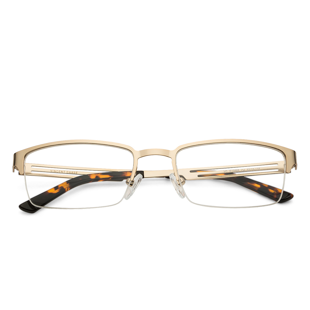Vincent Chase Online Gold Half Rim Rectangle left side