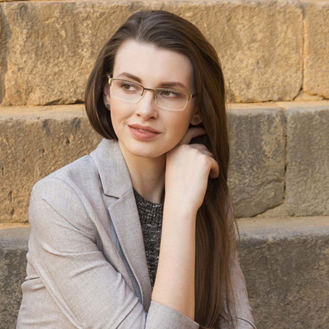 Vincent Chase Online Gold Half Rim Rectangle right side