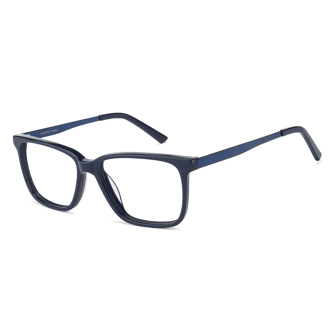 Denim Blue Full Rim Rectangle Shape Vincent Chase Classic Acetate