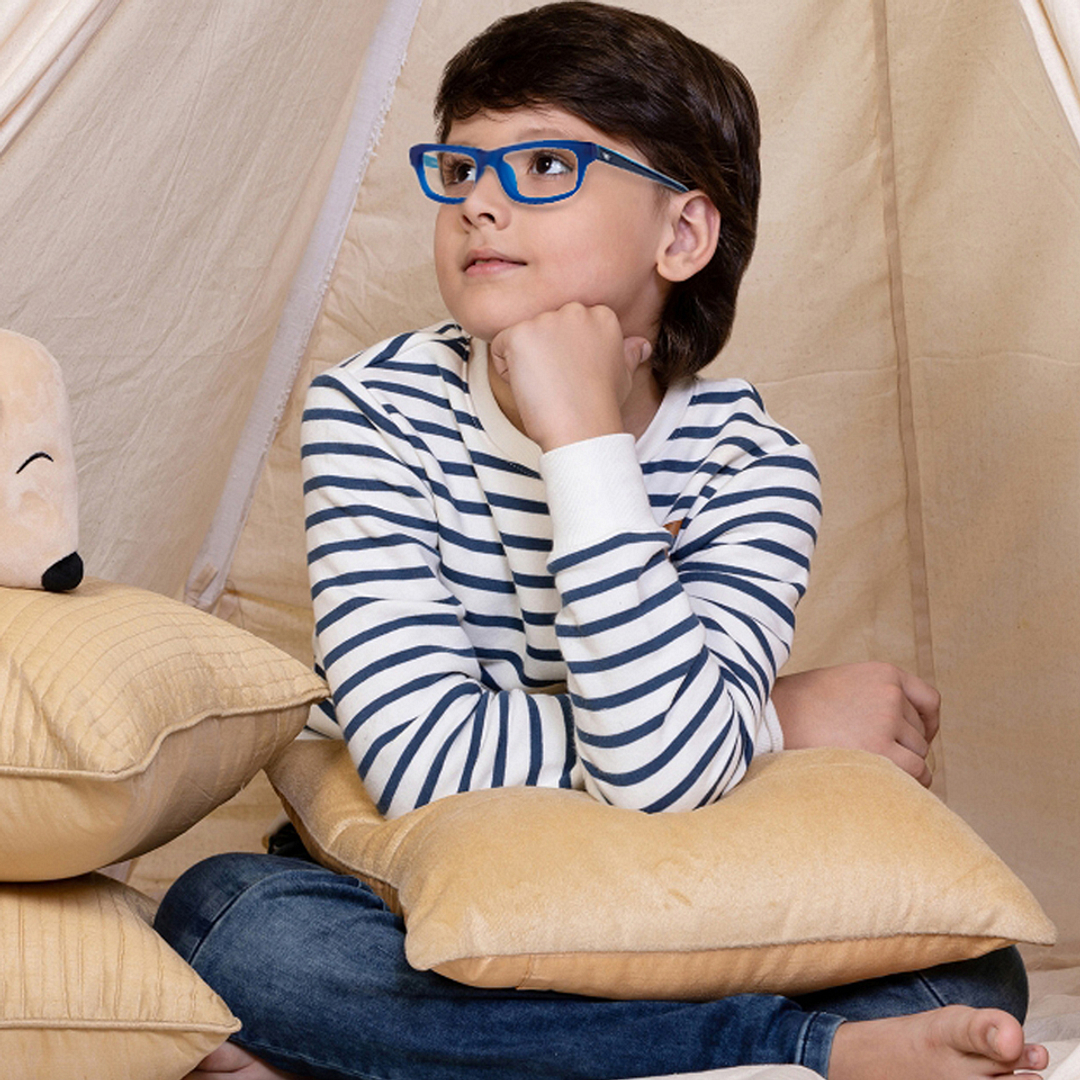 Hooper Online Navy Blue Full Rim Rectangle right side