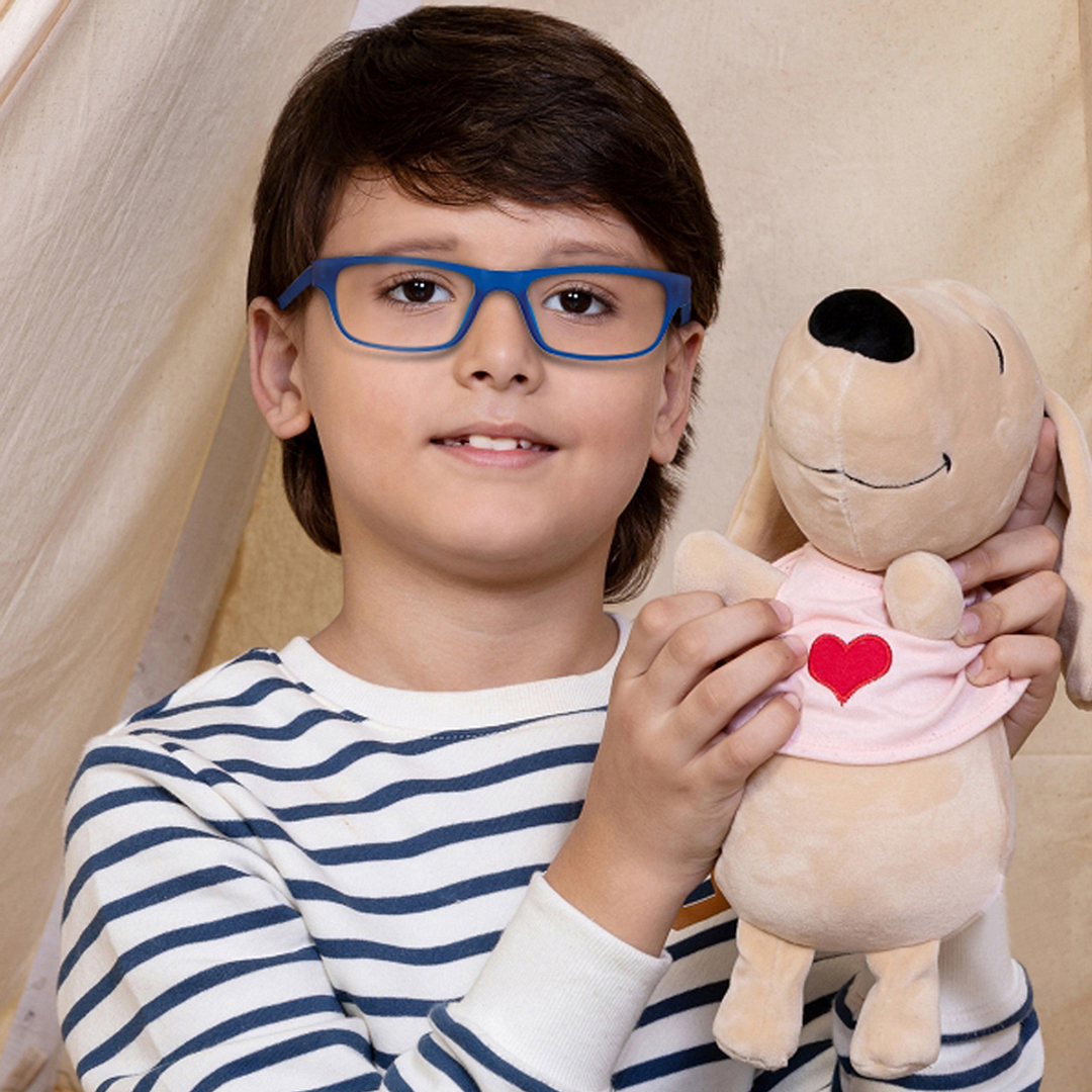 Hooper Online Navy Blue Full Rim Rectangle left side