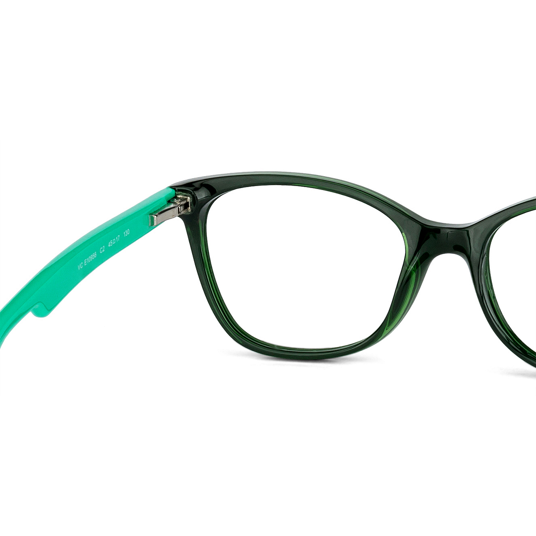 Hooper Online Navy Blue Transparent Full Rim Cat Eye left side