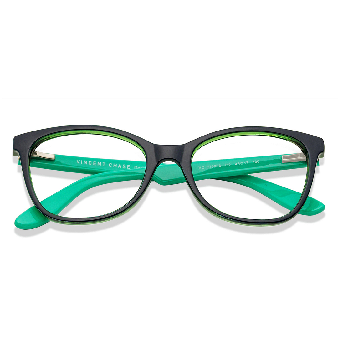 Hooper Online Navy Blue Transparent Full Rim Cat Eye left side