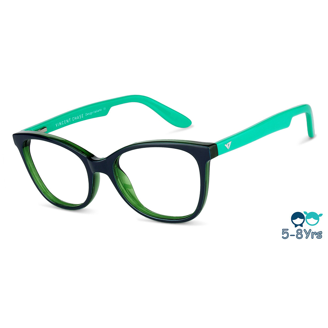 Hooper Online Navy Blue Transparent Full Rim Cat Eye left side