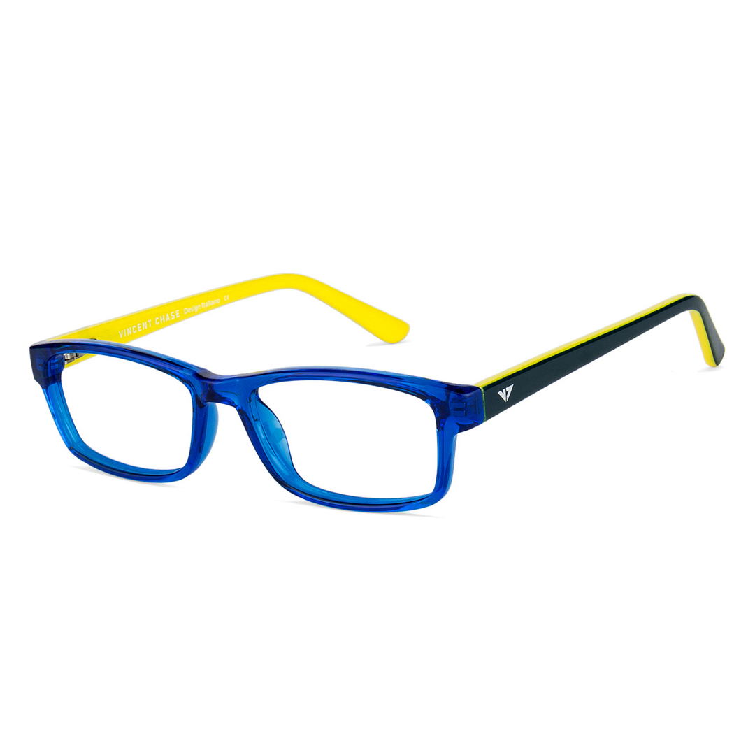 Hooper Online Navy Blue Transparent Full Rim Rectangle right side