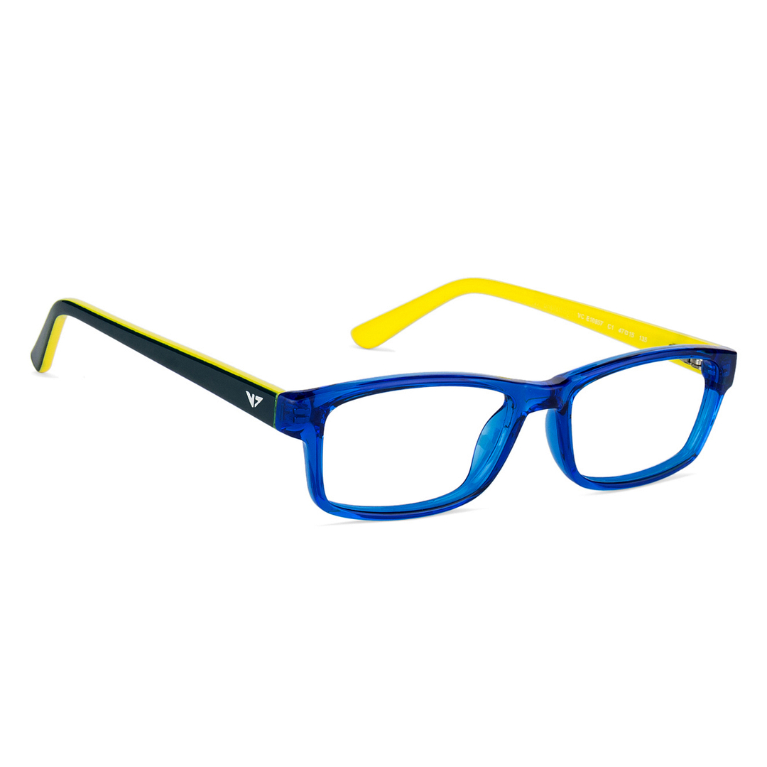 Hooper Online Navy Blue Transparent Full Rim Rectangle left side