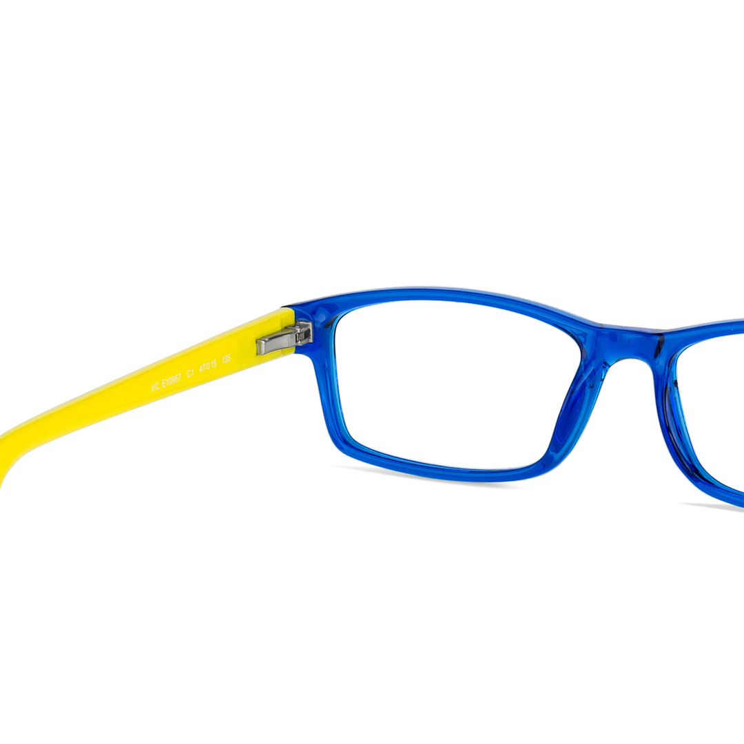 Hooper Online Navy Blue Transparent Full Rim Rectangle left side