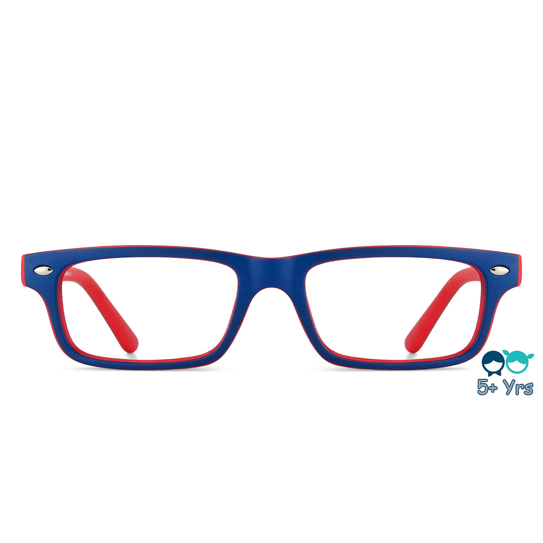 Hooper Online Navy Blue Full Rim Rectangle left side