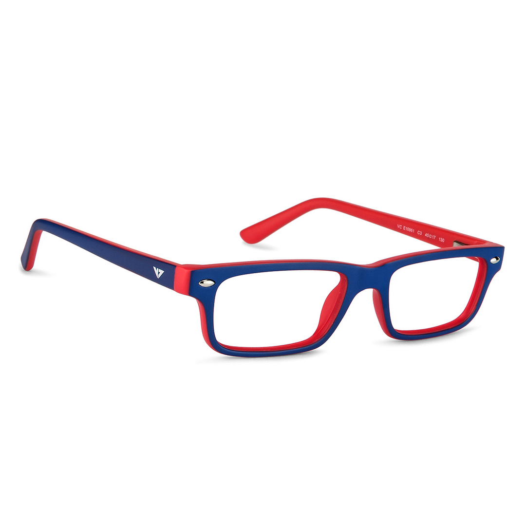 Hooper Online Navy Blue Full Rim Rectangle left side