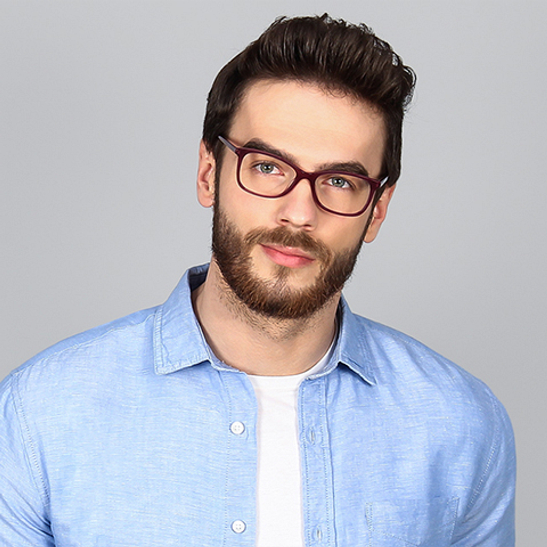 Vincent Chase Online Red Full Rim Rectangle left side