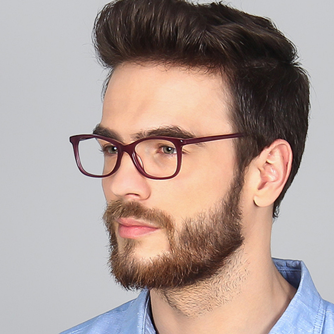 Vincent Chase Online Red Full Rim Rectangle left side