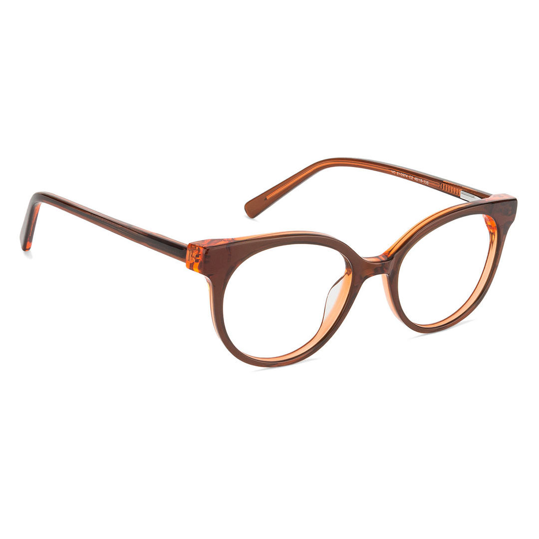Vincent Chase Online Brown Transparent Full Rim Cat Eye left side