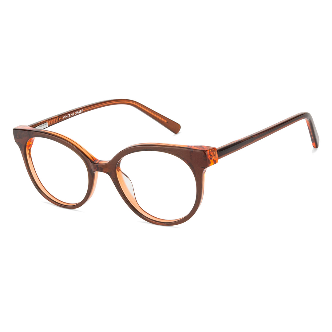 Vincent Chase Online Brown Transparent Full Rim Cat Eye left side