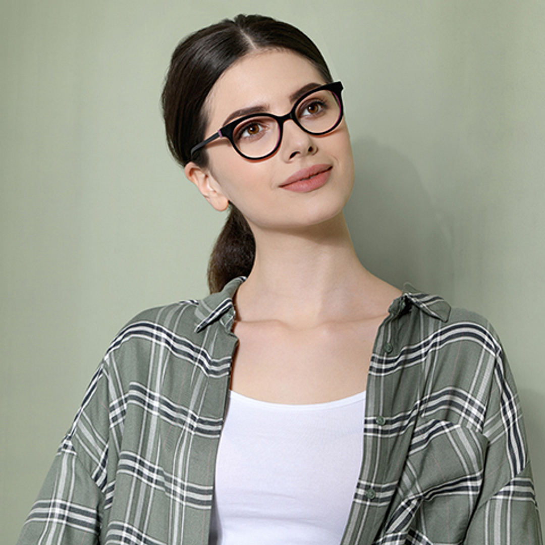 Vincent Chase Online Black Full Rim Cat Eye right side