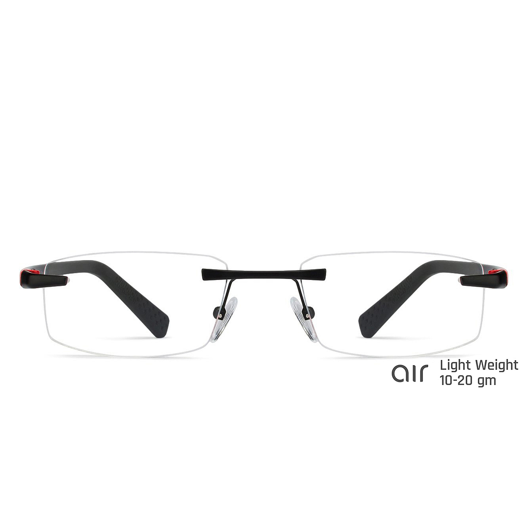 Lenskart Air Online Black Rimless Rectangle left side
