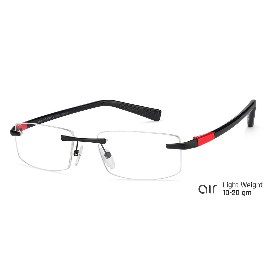 Lenskart Air Online Black Rimless Rectangle left side