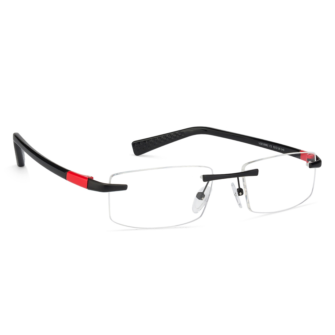 Lenskart Air Online Black Rimless Rectangle right side