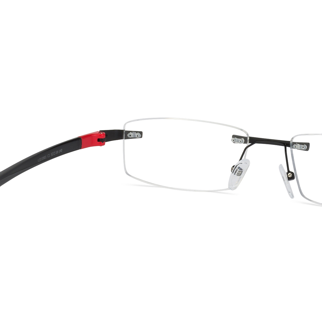 Lenskart Air Online Black Rimless Rectangle right side