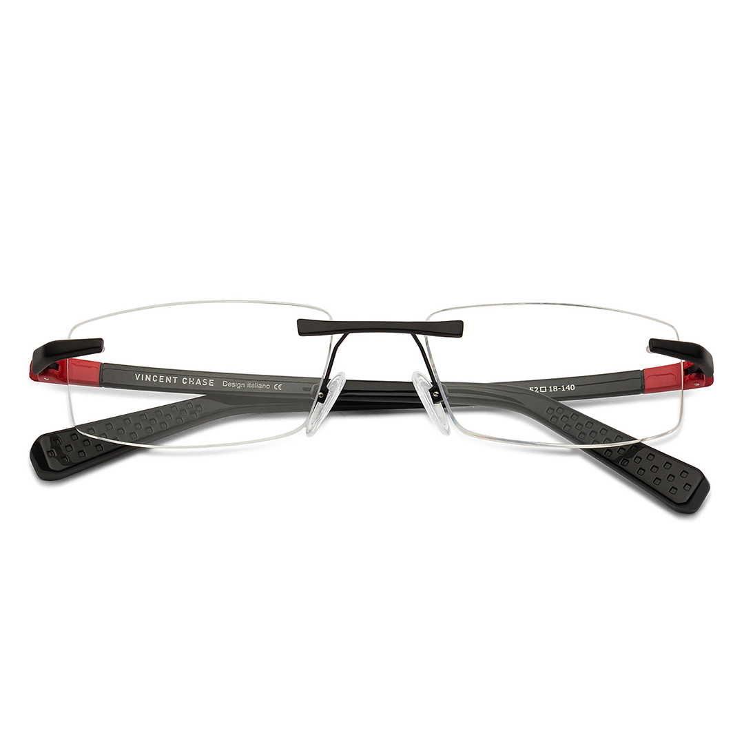 Lenskart Air Online Black Rimless Rectangle left side