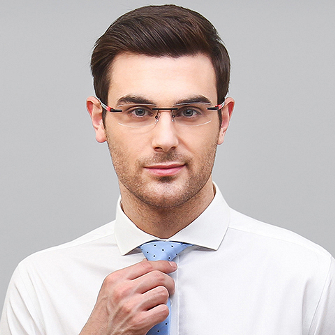 Lenskart Air Online Black Rimless Rectangle right side