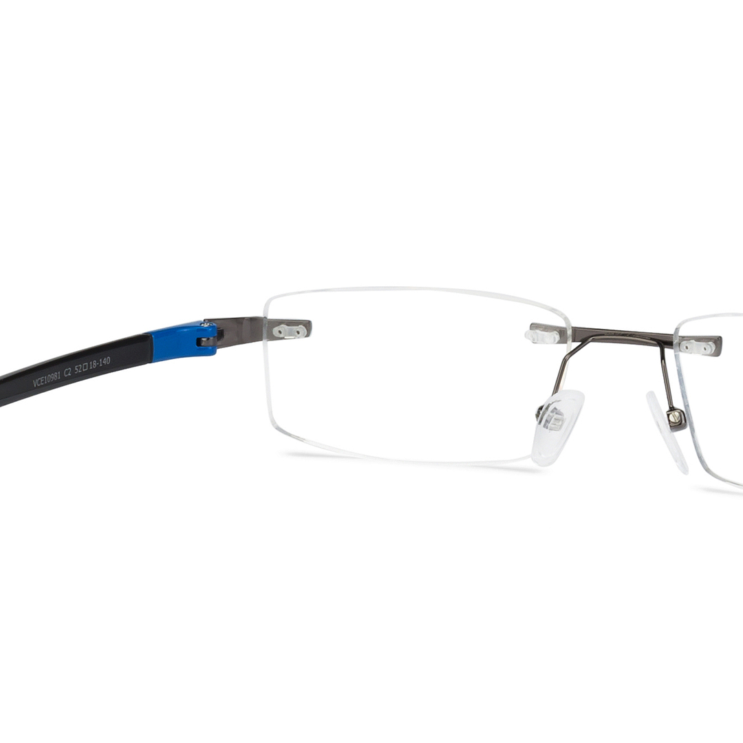 Lenskart Air Online Black Rimless Rectangle right side