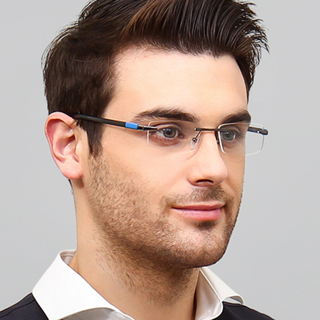 Lenskart Air Online Black Rimless Rectangle right side