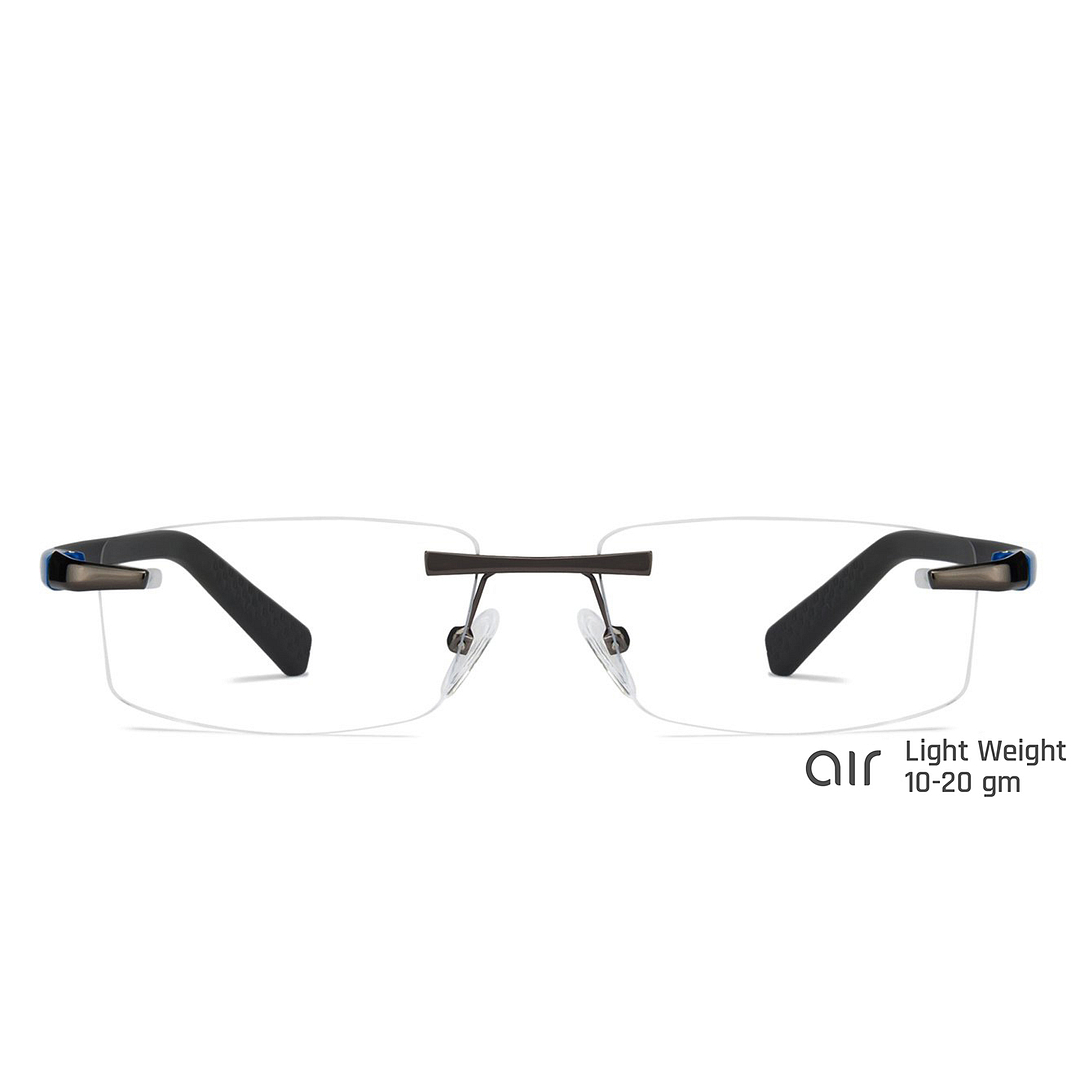 Lenskart Air Online Black Rimless Rectangle left side