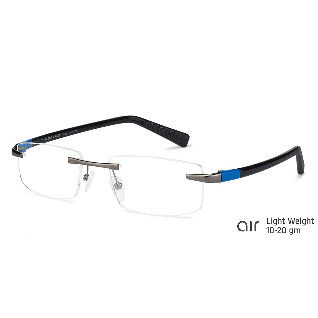 Lenskart Air Online Black Rimless Rectangle left side