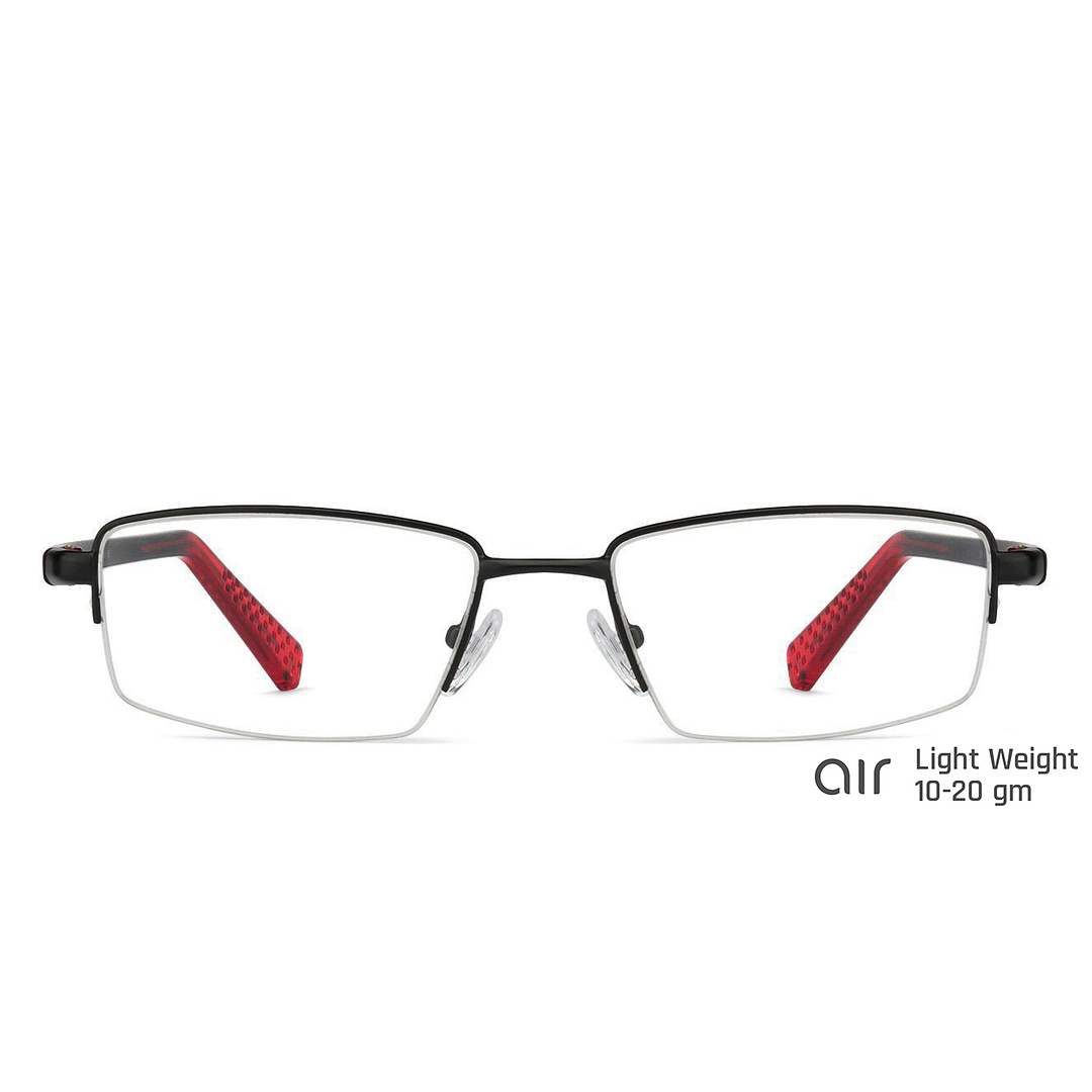 Lenskart Air Online Black Half Rim Rectangle left side
