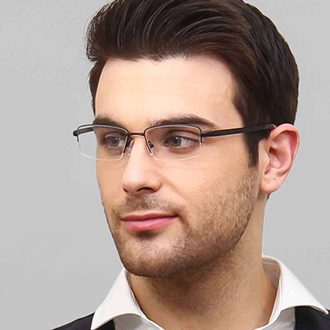 Lenskart Air Online Black Half Rim Rectangle right side