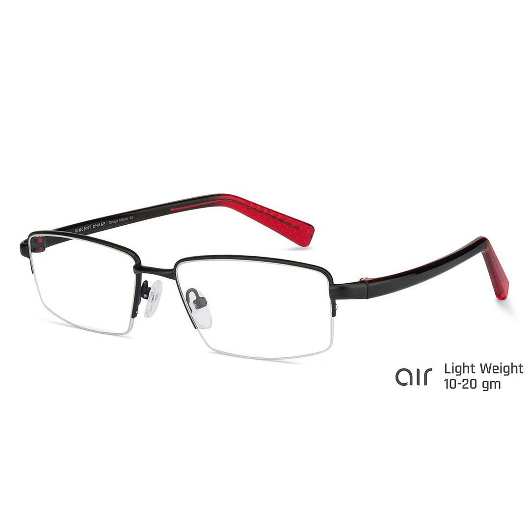 Lenskart Air Online Black Half Rim Rectangle left side