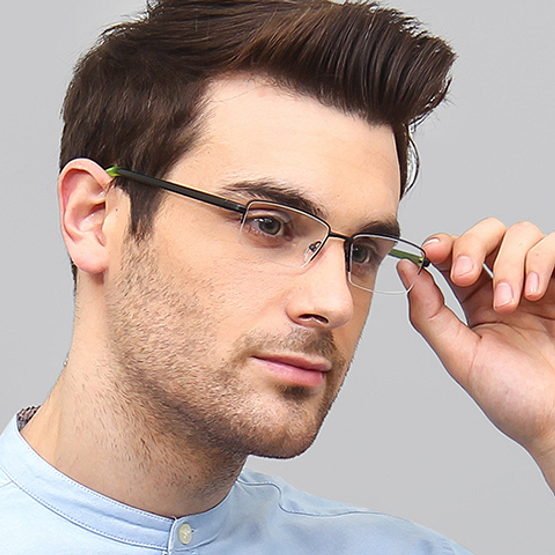 Lenskart Air Online Black Half Rim Rectangle right side