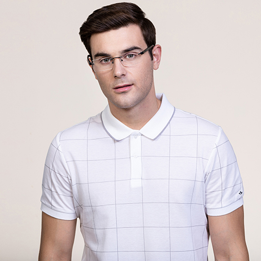 Vincent Chase Online Black Rimless Rectangle left side