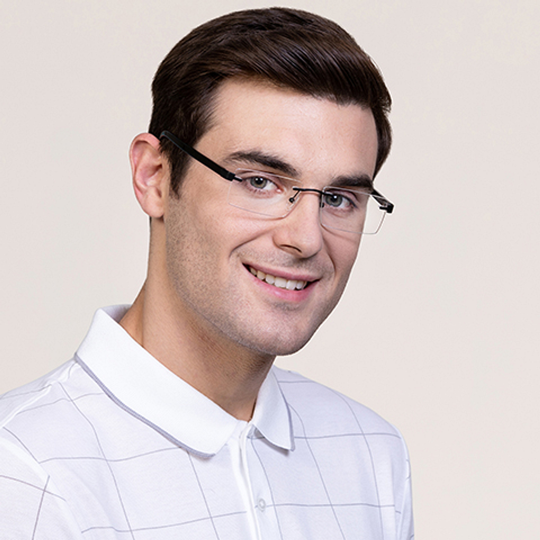 Vincent Chase Online Black Rimless Rectangle right side