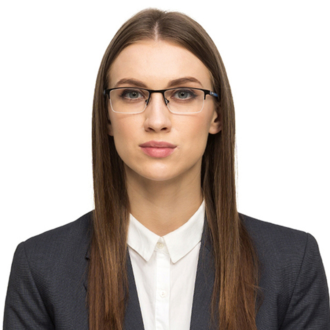 Lenskart Air Online Black Half Rim Rectangle left side