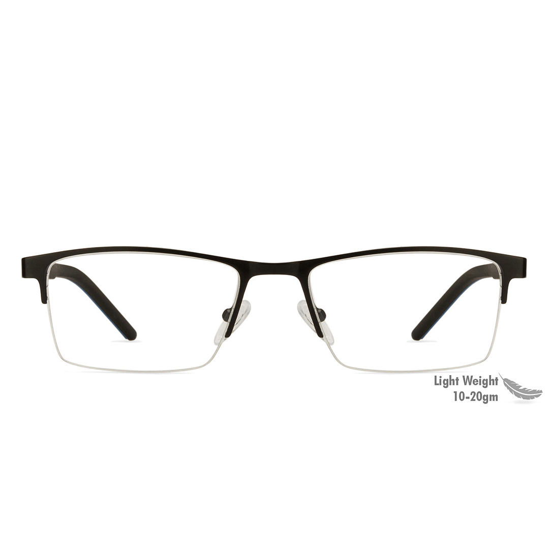 Lenskart Air Online Black Half Rim Rectangle left side