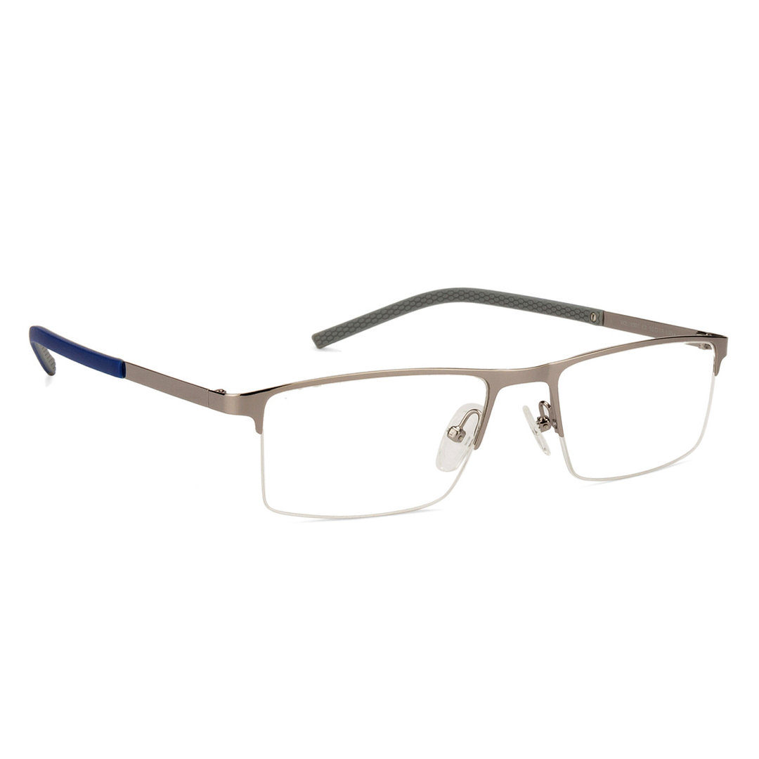 Vincent Chase Online Mid Gunmetal Half Rim Rectangle left side