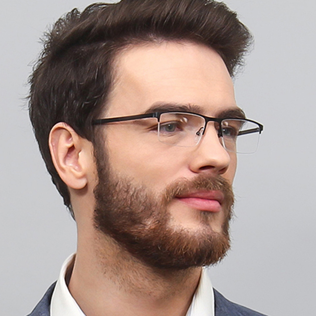 Vincent Chase Online Black Half Rim Rectangle right side