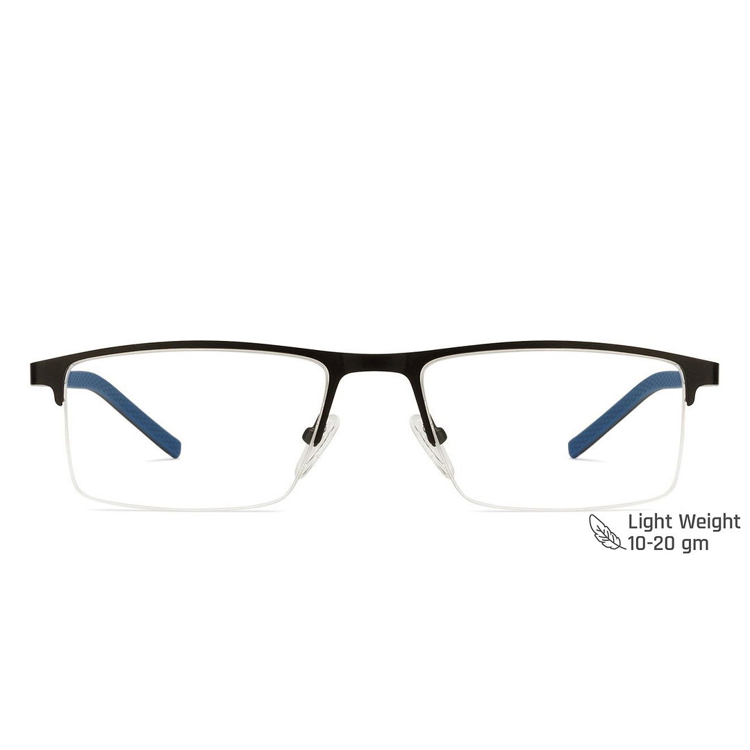 Vincent Chase Online Black Half Rim Rectangle left side