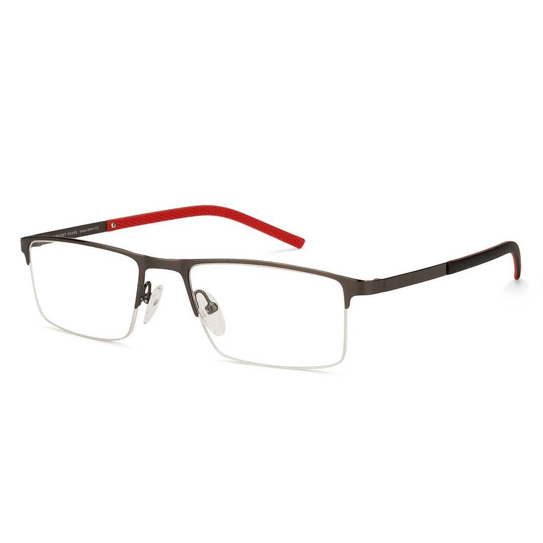 Vincent Chase Online Mid Gunmetal Half Rim Rectangle right side