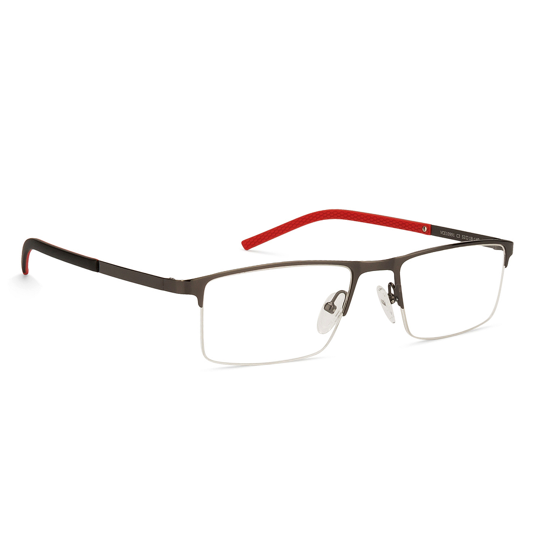 Vincent Chase Online Mid Gunmetal Half Rim Rectangle left side