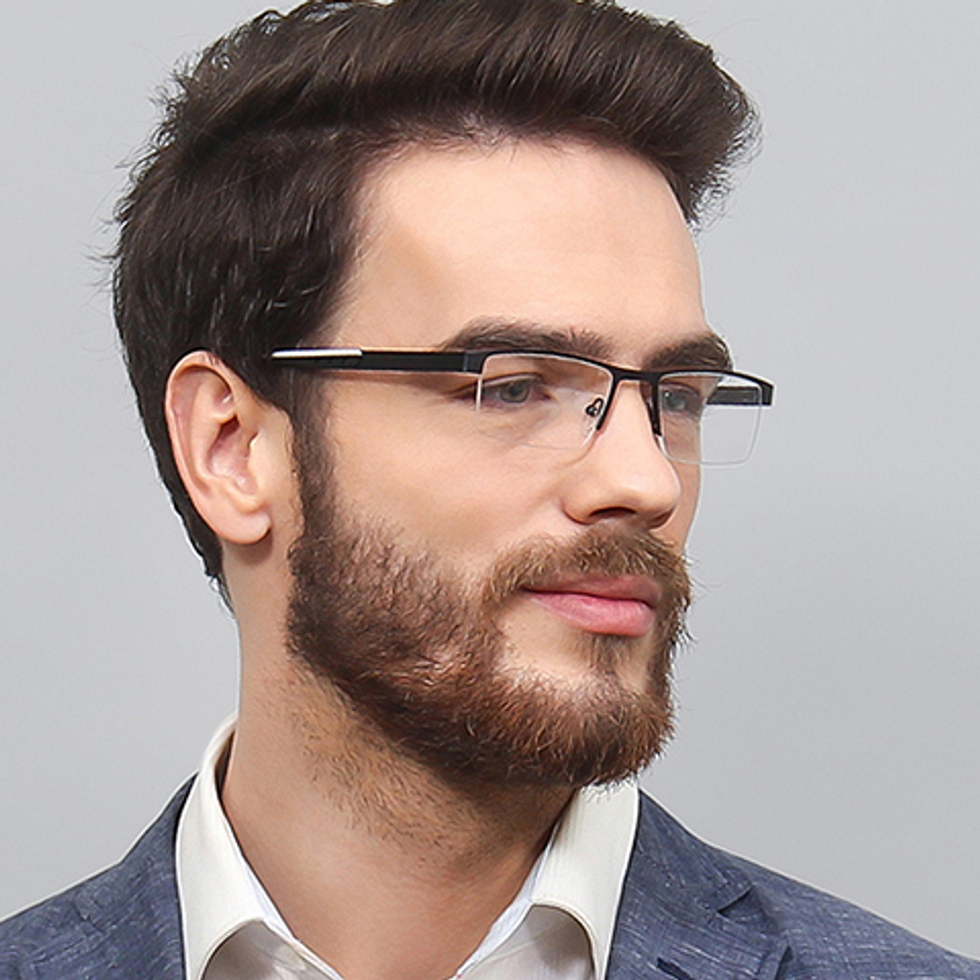 Vincent Chase Online Black Half Rim Rectangle right side