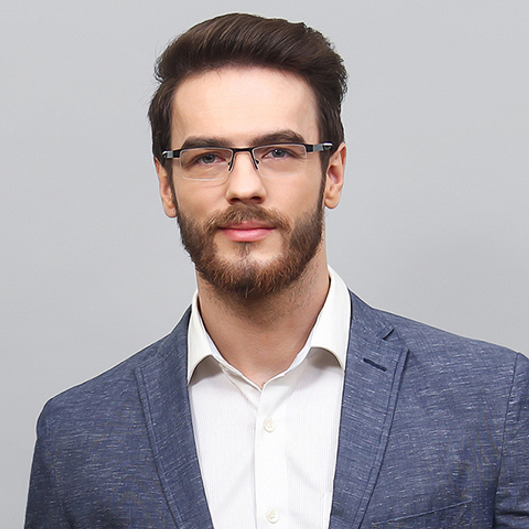 Vincent Chase Online Black Half Rim Rectangle left side